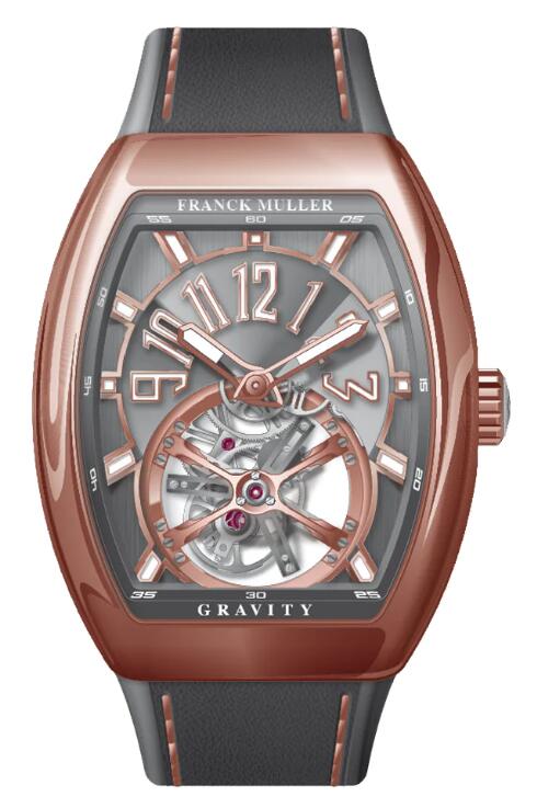 Franck Muller Vanguard Gravity Tourbillon Rose Gold - Grey Replica Watch V 41 T GRAVITY CS (TT) (5N) (TT BLC 5N)
